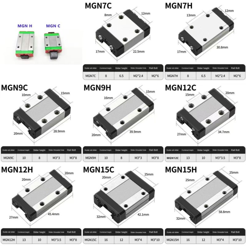 Linear Rail Mgn12H Set - 1 шт. MGN7C MGN7H MGN9C MGN9H